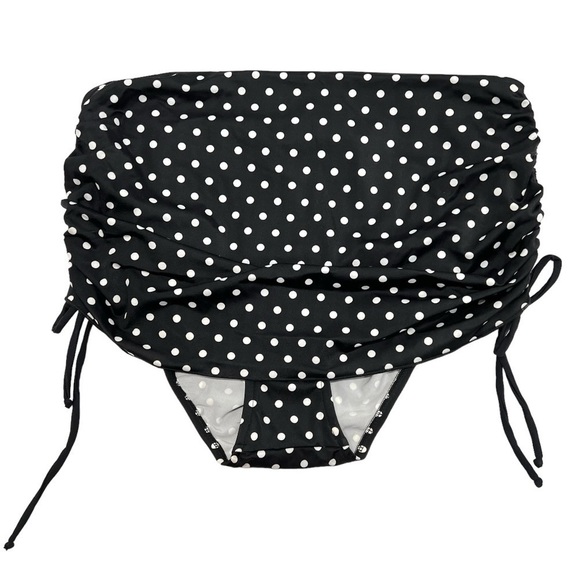 Prego NWT Black Polka Dot Ruched Bikini Set Maternity Swimsuit Women’s Medium - Picture 4 of 12